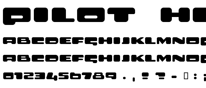 PILOT  Heavy font